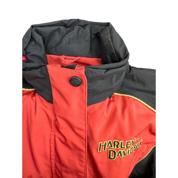 Harley-Davidson Women's Small Reflective Riding Zip Hooded Rain Parka Jacket - Picture 13 of 13